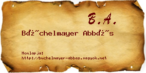 Büchelmayer Abbás névjegykártya